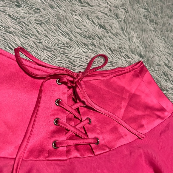 Dolls Kill Current Mood Hot Pink Mini Skirt - Picture 2 of 4